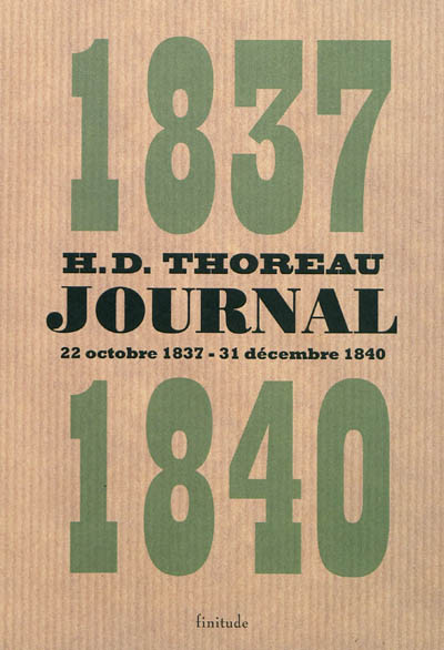 Couverture de : Journal Volume I, Octobre 1837-décembre 1840