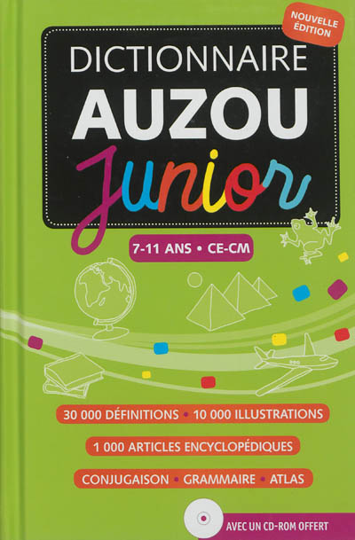 Couverture de : Dictionnaire Auzou junior : 7-11 ans, CE-CM